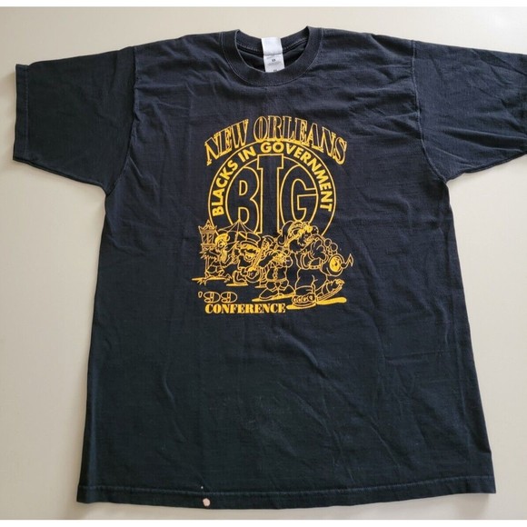 VTG 99' New Orleans BIG Blacks In Government Conference T-shirt Sz Large *flaws* - Picture 2 of 6